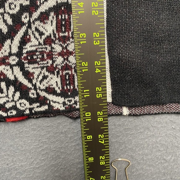 Icelandic Design Sweater Womens Large Black Fair Isle Full Zip Mock Neck Ski - Picture 10 of 11